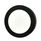 Plafon de Sobrepor Redondo Preto 12W Painel Led Economico