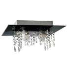 Plafon de Vidro com Cristal para 02 Lâmpadas - Preto Plafon de Vidro com Cristal para 02 Lâmpadas - Preto
