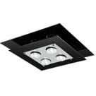 Plafon de vidro para 04 lâmpadas 44 cm x 44 cm - Preto