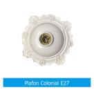 Plafon Decorativo Colonial C/ Soquete 21x21cm Trioplast