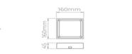Plafon deep led 12w 950lm quadrado branco sth20902br 40 - Stella -