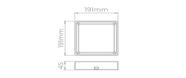 Plafon deep led 18w 1400lm quadrado branco sth20903br 30 - Stella -