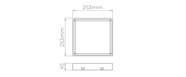 Plafon deep led 24w 1750lm quadrado branco sth20904br 30 - Stella -