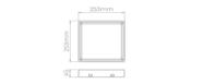 Plafon deep led 24w 1800lm quadrado branco sth20904br 40 - Stella -