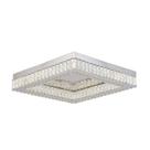 Plafon diamond quadrado metal cromado e cristal transparente ø42cm 24w 3000k bivolt sky 3064cr skylight