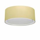 Plafon Duplo Cilíndrico Md-3036 Cúpula em Tecido 50x25cm Algodão Crú - Bivolt
