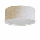 Plafon Duplo Cilíndrico Md-3036 Cúpula em Tecido 50x25cm Linho Bege - Bivolt