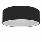Plafon Duplo Cilíndrico Md-3037 Cúpula em Tecido 60x25cm Preto - Bivolt