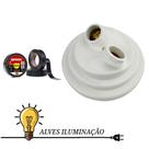 Plafon Duplo simples E-27 Soquete Plástico com Fita Isolante 5 metros