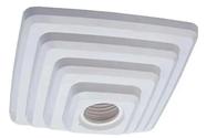 Plafon Lâmpada Bocal E27 Quadrado Pirâmide Branco SykaLight