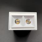 Plafon Led 2 Focos 10 Graus 4w 2700k 127/220v 65x40x50mm Bt
