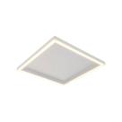Plafon Led Blumenau Square De Sobrepor 15w Bivolt Branco Fosco 2700k Luz Amarela