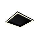 Plafon Led Blumenau Square De Sobrepor 15w Bivolt Preto 2700k Luz Amarela
