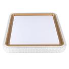 Plafon Led Cristal Kenle Quadrado 36w luz ajustável dourado