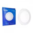 Plafon Led Embutir Elgin Redondo 18W. 6500K. Bivolt Branco