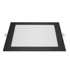 Plafon Led Embutir Quadrado 12w Luz Neutra 17x17 Preto