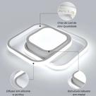 Plafon LED Estrutura Branca Luminária Luz Amarela ou Branca Metal Sobrepor Elegante Plafon LED Estrutura Branca Luminária Luz Amarela ou Branca Metal Sobrepor Elegante