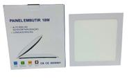 Plafon Led Painel Ilumimax 18w Quadrado Embutir Quente 3500k 21,5 cmx 21.5cm