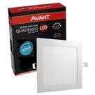 Plafon Led Quadrado 18w Painel Embutir Slim Avant 4000k