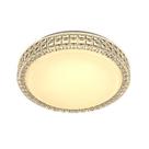 Plafon Led Sagitta Redondo Efeito Cristal 12w Branco Quente