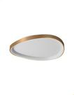 Plafon Led Seixos Sobrepor 52x52cm 33w Bivolt 3000k Dourado
