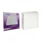 Plafon Led Sobrepor Opalux Quadrado 24W. 6500K. Bivolt Branco
