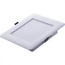 Plafon LED Tramontina Quadrado de Embutir Slim 480 lm 6 W Bivolt 3000 K Luz Amarela