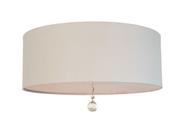 Plafon/ Luminária Em Tecido Com Cristal 40x15 Lili Cinza Plafon/ Luminária Em Tecido Com Cristal 40x15 Lili Cinza