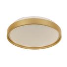Plafon Luminária LED Sobrepor Redondo 30W Chass Dourado 38cm Bivolt 3 Cores Ajustáveis 3000K 4000K 6500K
