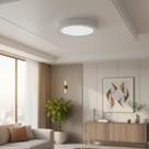 Plafon Luminaria Sobrepor Painel 29x29 Led 24w Redondo Branco Frio 6000k
