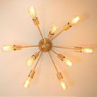 Plafon Lustre Atom Sputnik Cobre Escovado 80cm para 9 Lâmpadas E27 St698 Plafon Lustre Atom Sputnik Cobre Escovado 80cm para 9 Lâmpadas E27 St698