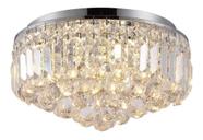 Plafon Lustre Cristal Bella Iluminação Kri 40cm P/ 5 Lampadas G9 Hu1103 St1324 Cor Cromado Bivolt 127v e 220v Decorativo Plafon Lustre Cristal Bella Iluminação Kri 40cm P/ 5 Lampadas G9 Hu1103 St1324 Cor Cromado Bivolt 127v e 220v Decorativo