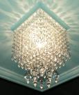 Plafon Lustre De Cristal Acrílico Quarto Escada Hall Luminária Decorar Sala Forro PVC Gesso - Dubai