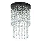 Plafon Lustre De Cristal Acrilico Spark Redondo Preto