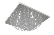 Plafon Lustre de Cristal Legitimo Quadrado 42cm Sala Quarto Corredor Living Loft