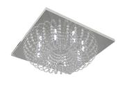 Plafon Lustre de Cristal Legitimo Quadrado 50cm Quarto Sala De Jantar Sala De Estar Living Ático
