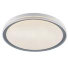 Plafon Moderno Branco e Cinza 28cm Led 18W 3 em 1 Bivolt 15707-PL