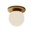 Plafon Moderno Dourado Globo de Vidro Sala Corredor Lavabo