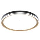Plafon Moderno Preto e Dourado 28cm Led 18W 3 em 1 Bivolt 15706-PL