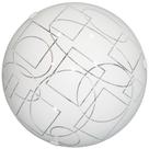 Plafon Moderno Solaris Vidro Curvo Geometrico 250mm