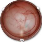 Plafon Murano Vidro 25cm 1 lampada E-27 Max 60w Cor Cafe com Garra Branca