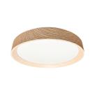 Plafon New Space Led Multicor 32W Ø38cm Preto / Madeira / Branco