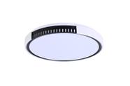 Plafon Nita Redondo Preto e Branco 50cm Led 30W 3000K Bivolt