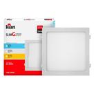 Plafon Painel Kian LED 30,0cm Quadrado Embutir Slim 24W 6,0K
