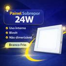 Plafon Painel Led Sobrepor Quadrado 24w Branco Frio