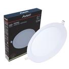 Plafon Painel Redondo Embutir 12w Branco Neutro 4000k