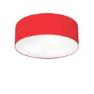 Plafon Para Home Cilíndrico SH-3005 Cúpula Cor Vermelho