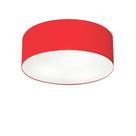 Plafon Para Quarto Cilíndrico SQ-3005 Cúpula Cor Vermelho