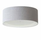 Plafon Para Quarto Cilíndrico SQ-3008 Cúpula Cor Cinza Branco