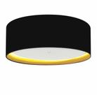 Plafon Para Quarto Cilíndrico SQ-3008 Cúpula Cor Preto Amarelo Plafon Para Quarto Cilíndrico SQ-3008 Cúpula Cor Preto Amarelo